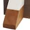 5" Marble & Wood Geometric Triangle Bookends Set